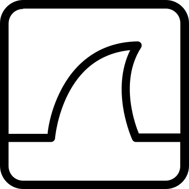 Wireshark Network Protocol Analyzer Free Open-Source SVG Icon (Simple Icons)