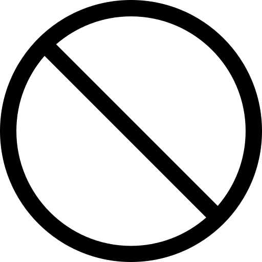 Ban Symbol (Simple Line) Free Open-Source SVG Icon (Simple line icons)