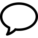 Speech Bubble (Simple Line) Free Open-Source SVG Icon