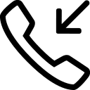 Incoming Call Notification (Line) Free Open-Source SVG Icon