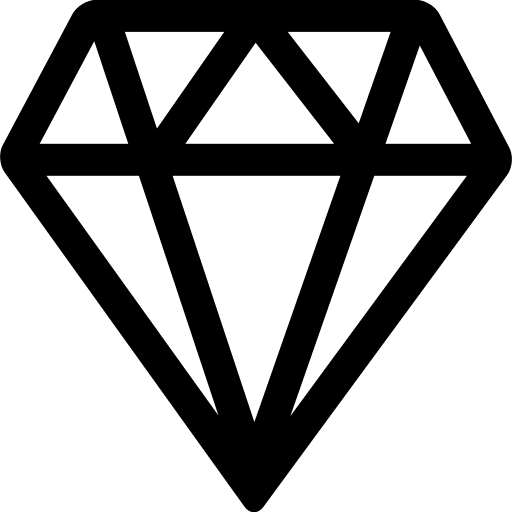 Diamond Shape (Line) Free Open-Source SVG Icon (Simple line icons)