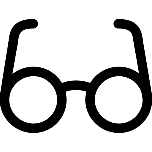 Eyeglass (Simple Line) Free Open-Source SVG Icon (Simple line icons)