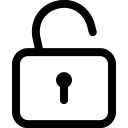 Open Lock (Simple Line) Free Open-Source SVG Icon