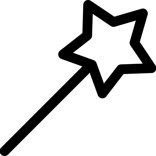 Magic Wand Tool Free Open-Source SVG Icon (Simple line icons)