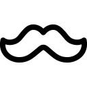 Mustache Symbol (Simple Line) Free Open-Source SVG Icon