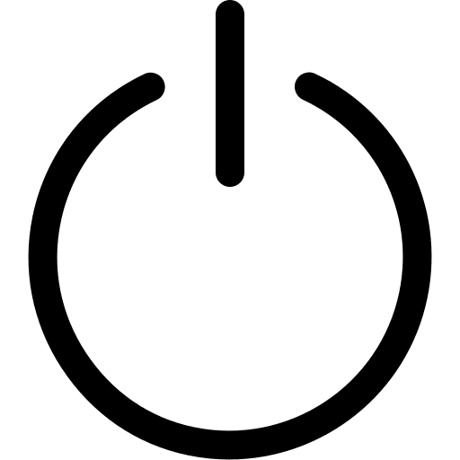 Power Button (Outline) Free Open-Source SVG Icon (Simple line icons)