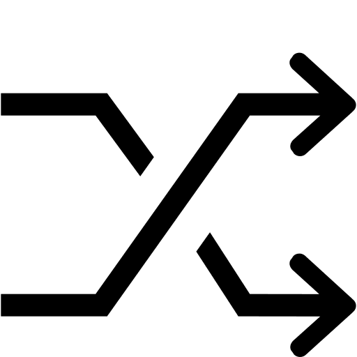 Shuffle Music Playback (Line) Free Open-Source SVG Icon (Simple line icons)