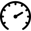 Speedometer Gauge (Outline) Free Open-Source SVG Icon