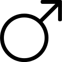 Male Gender Symbol (Simple Line) Free Open-Source SVG Icon