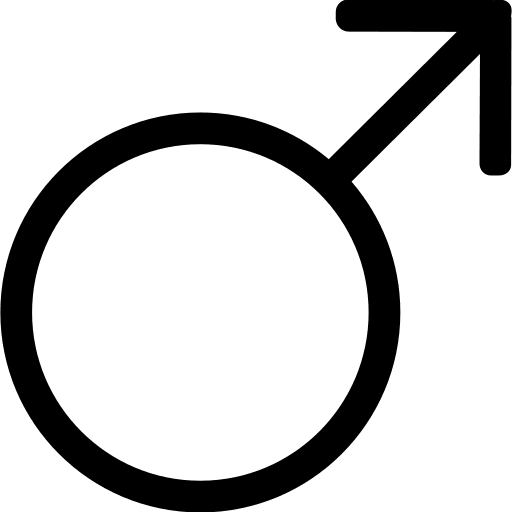 Male Gender Symbol (Simple Line) Free Open-Source SVG Icon (Simple line icons)