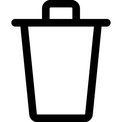 Trash Bin (Line) Free Open-Source SVG Icon (Simple line icons)