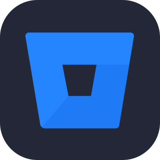 Bitbucket Version Control System (Dark) Free Open-Source SVG Icon (Skill Icons)