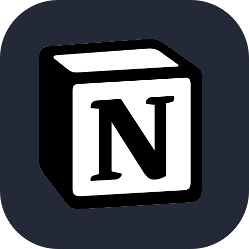 Notion Dark Theme Free Open-Source SVG Icon (Skill Icons)