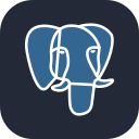 PostgreSQL Database (Dark) Free Open-Source SVG Icon