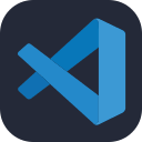 Visual Studio Code Dark Theme (Filled) Free Open-Source SVG Icon