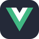 Vue.js Dark Theme Free Open-Source SVG Icon