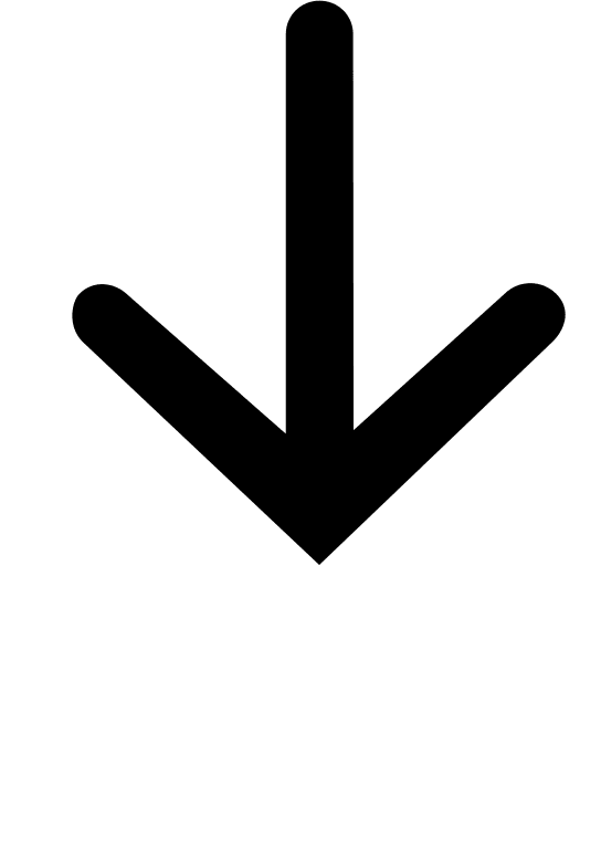 Thin Downward Arrow (Glyph) Free Open-Source SVG Icon (SmartIcons Glyph)