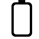 Empty Battery Indicator (Glyph) Free Open-Source SVG Icon