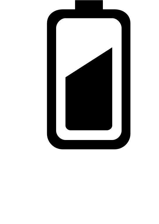 Half Battery Charge Level (Glyph) Free Open-Source SVG Icon (SmartIcons Glyph)