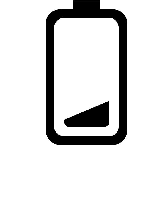 Low Battery Indicator Free Open-Source SVG Icon (SmartIcons Glyph)