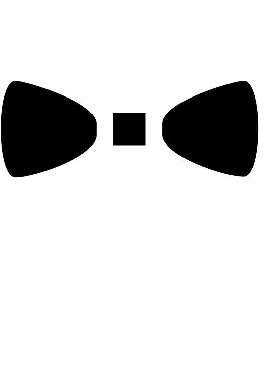 Bow Tie Accessory Free Open-Source SVG Icon (SmartIcons Glyph)