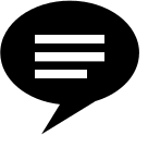 Text Bubble Message (Glyph) Free Open-Source SVG Icon