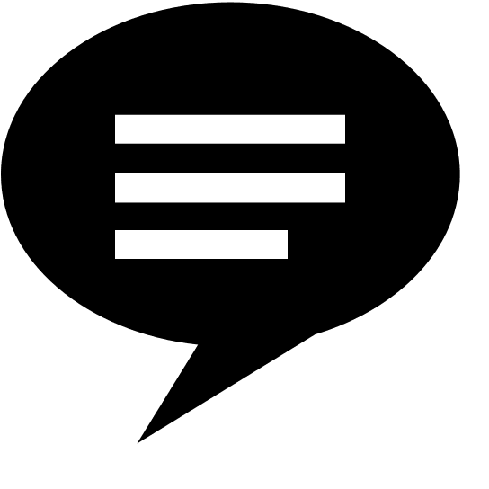 Text Bubble Message (Glyph) Free Open-Source SVG Icon (SmartIcons Glyph)