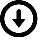 Downward Arrow Button (Glyph) Free Open-Source SVG Icon