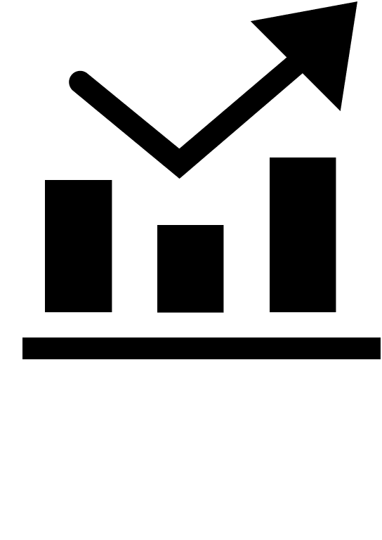 Column Chart Increase (Glyph) Free Open-Source SVG Icon (SmartIcons Glyph)