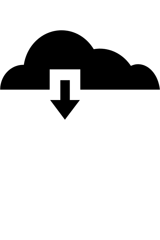 Cloud Download (Glyph) Free Open-Source SVG Icon (SmartIcons Glyph)