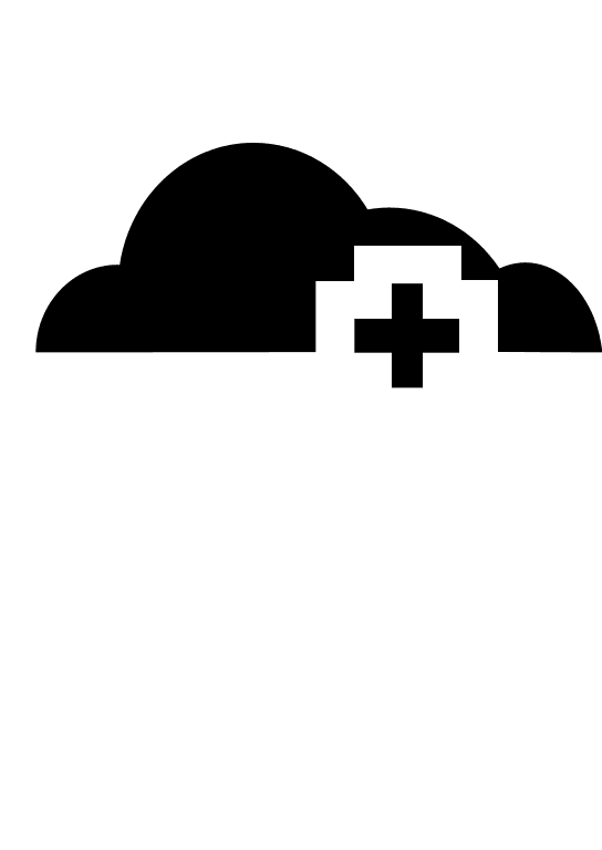 Cloud with Plus Sign Free Open-Source SVG Icon (SmartIcons Glyph)