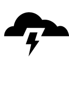 Cloud with Thunderbolt (Glyph) Free Open-Source SVG Icon