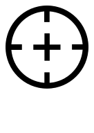 Crosshair Targeting Reticle (Glyph) Free Open-Source SVG Icon