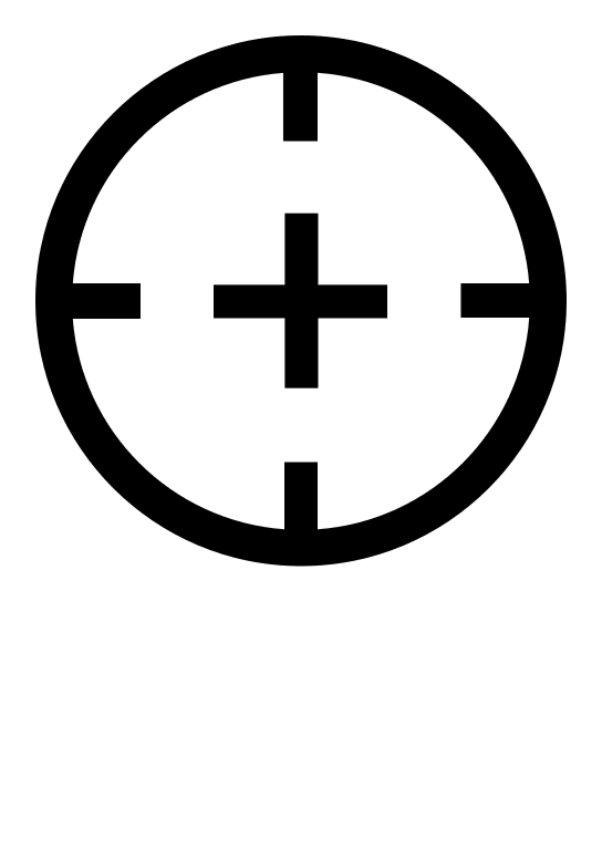 Crosshair Targeting Reticle (Glyph) Free Open-Source SVG Icon (SmartIcons Glyph)