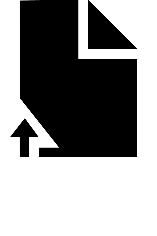 Document Upload Arrow (Glyph) Free Open-Source SVG Icon (SmartIcons Glyph)