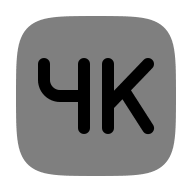 4K Video Resolution (Bold Duotone) Free Open-Source SVG Icon (Solar)