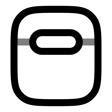 Airbuds Case (Duotone) Free Open-Source SVG Icon (Solar)