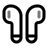 Airbuds Wireless Earbuds (Duotone) Free Open-Source SVG Icon