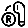 Right Air Buds (Outline) Free Open-Source SVG Icon