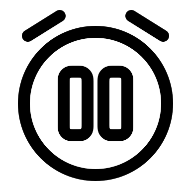 Alarm Pause (Linear) Free Open-Source SVG Icon (Solar)