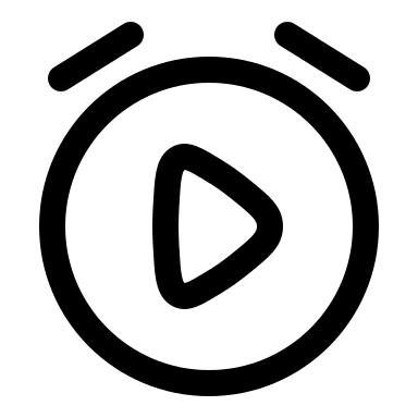 Alarm Play Notification (Linear) Free Open-Source SVG Icon (Solar)