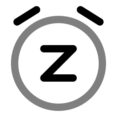 Sleep Alarm Clock (Duotone) Free Open-Source SVG Icon (Solar)