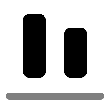 Bold Bottom Alignment (Duotone) Free Open-Source SVG Icon (Solar)