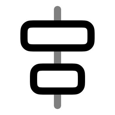 Horizontal Center Alignment Line (Duotone) Free Open-Source SVG Icon (Solar)