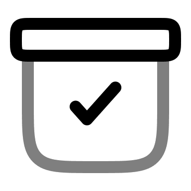 Archive Check Mark (Duotone) Free Open-Source SVG Icon (Solar)