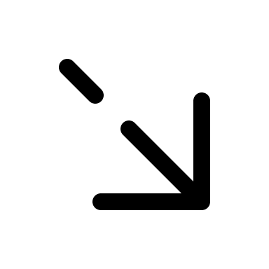 Broken Right Down Arrow (Solar) Free Open-Source SVG Icon (Solar)