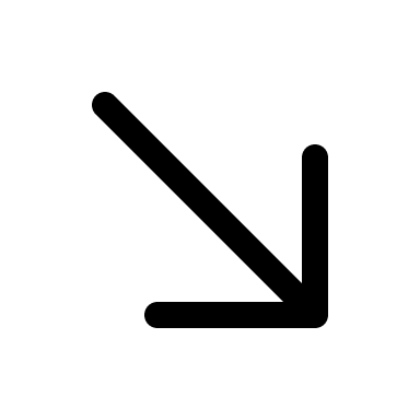 Right Down Arrow (Linear) Free Open-Source SVG Icon (Solar)