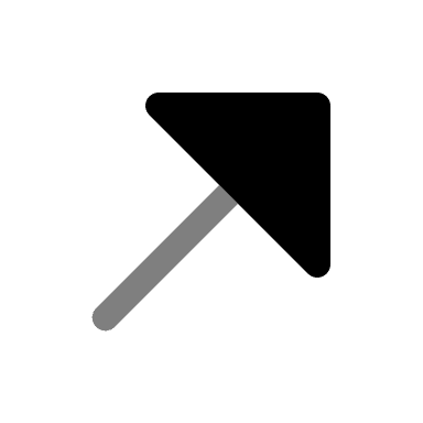 Bold Upward Right Arrow (Duotone) Free Open-Source SVG Icon (Solar)