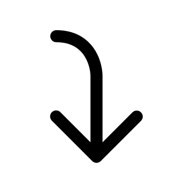 Bold Arrow Pointing Down and Left (Solar) Free Open-Source SVG Icon (Solar)