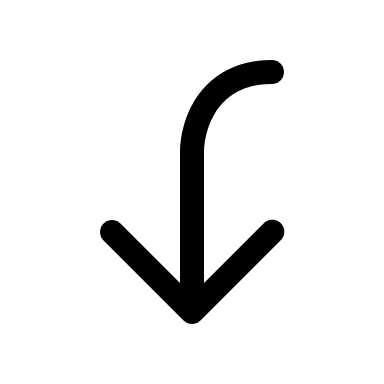 Downward Right Arrow (Outline) Free Open-Source SVG Icon (Solar)